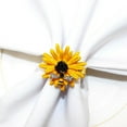 thumbnail image 5 of Napkin Rings Set of 6, Sunflower Metal Napkin Rings Holder, Fall Napkin Rings for Dinner Wedding Holiday Christmas Thanksgiving,Party Banquet Buffet Table Setting, 5 of 5