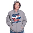 thumbnail image 4 of Dominican Girl Sass Destruction Cute Womens Plus Size Graphic Zipper Hoodie Brisco Brands 4X, 4 of 5