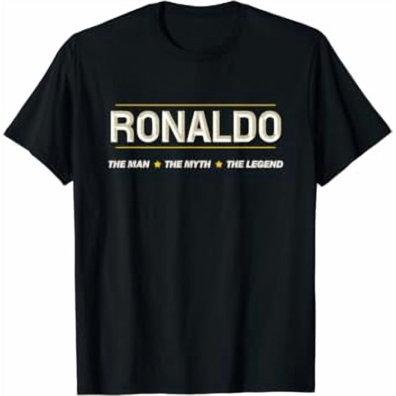 Men Ronaldo The Man The Myth The LEGEND Name Graphic T-Shirt, Size S-5XL