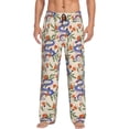 thumbnail image 1 of Kdxio Snake Pattern Men's Pajama Pants, Elastic Waist with Drawstring and Pockets, Comfortable Loungewear-Large, 1 of 6