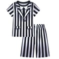 thumbnail image 5 of Disfraces de Halloween COS Disfraz de B-Beetlejuice2 Disfraz de Cosplay para Niños Disfraz de Mago del Inframundo Trajes de Rayas para Niños Uniforme de Actuación, 5 of 5