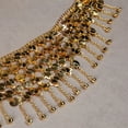 thumbnail image 4 of 2DXuixsh Womens Belt Stylish Metal Concho Belt for Women Chain Belts for Dresses Belly Dance Performance Exquisites Alloys Waist Chain Golden Tassels Wide Belt Gold, 4 of 7