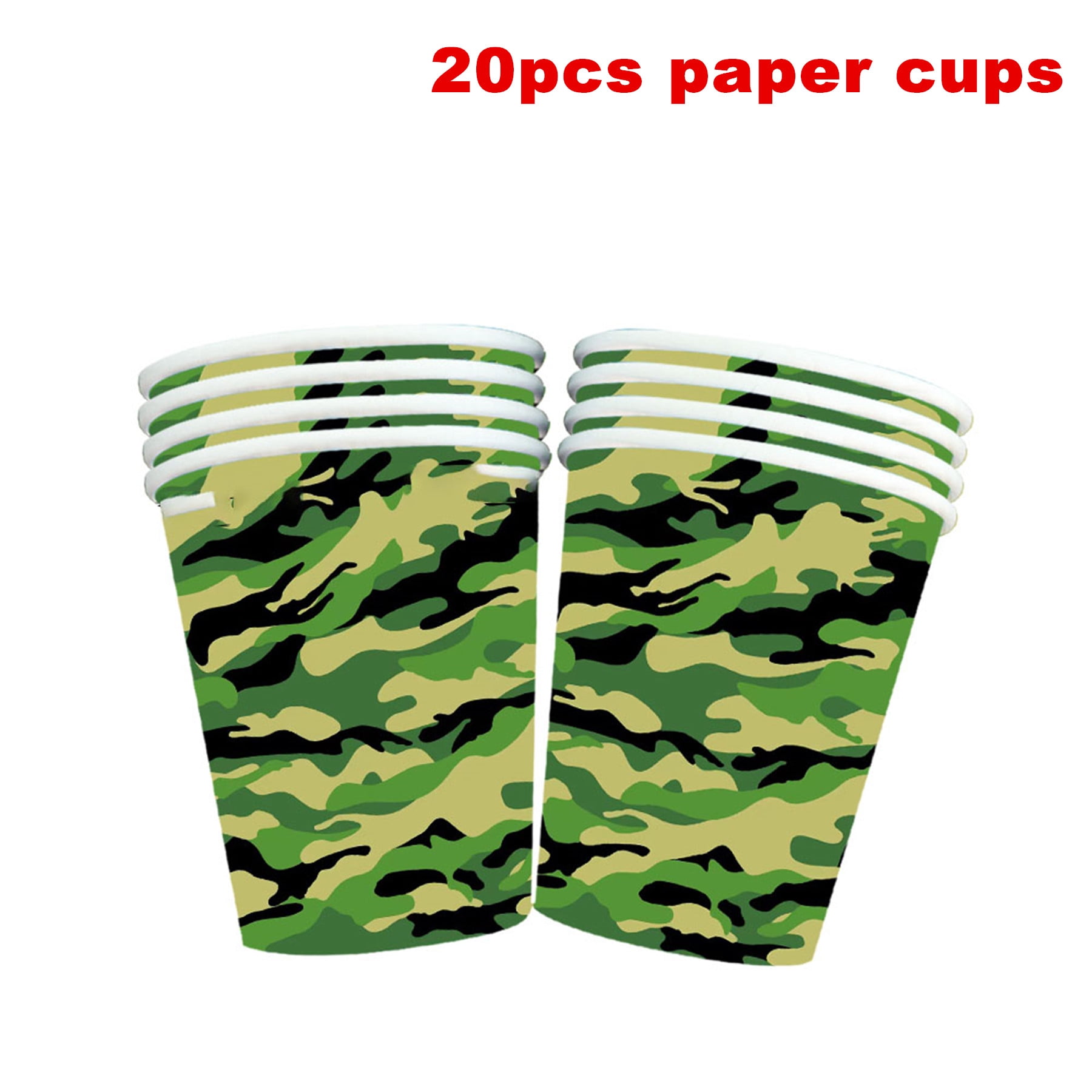 162Pcs Camouflage Party Decorations Tableware, Camo Camouflage Themed Party Supplies, Plate, Cup, Napkin, Banner, Tablecloth, Cutlery, Hunting Army Military Theme Birthday Decorations, Serve 20 Guest
