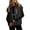 Black, variant on Womens Fuzzy Sherpa Fleece Vest Casual Sleeveless Outerwear Travel Zip Up Jacket Lightweight Warm Gilet with Pockets Dark Gray M(M)
