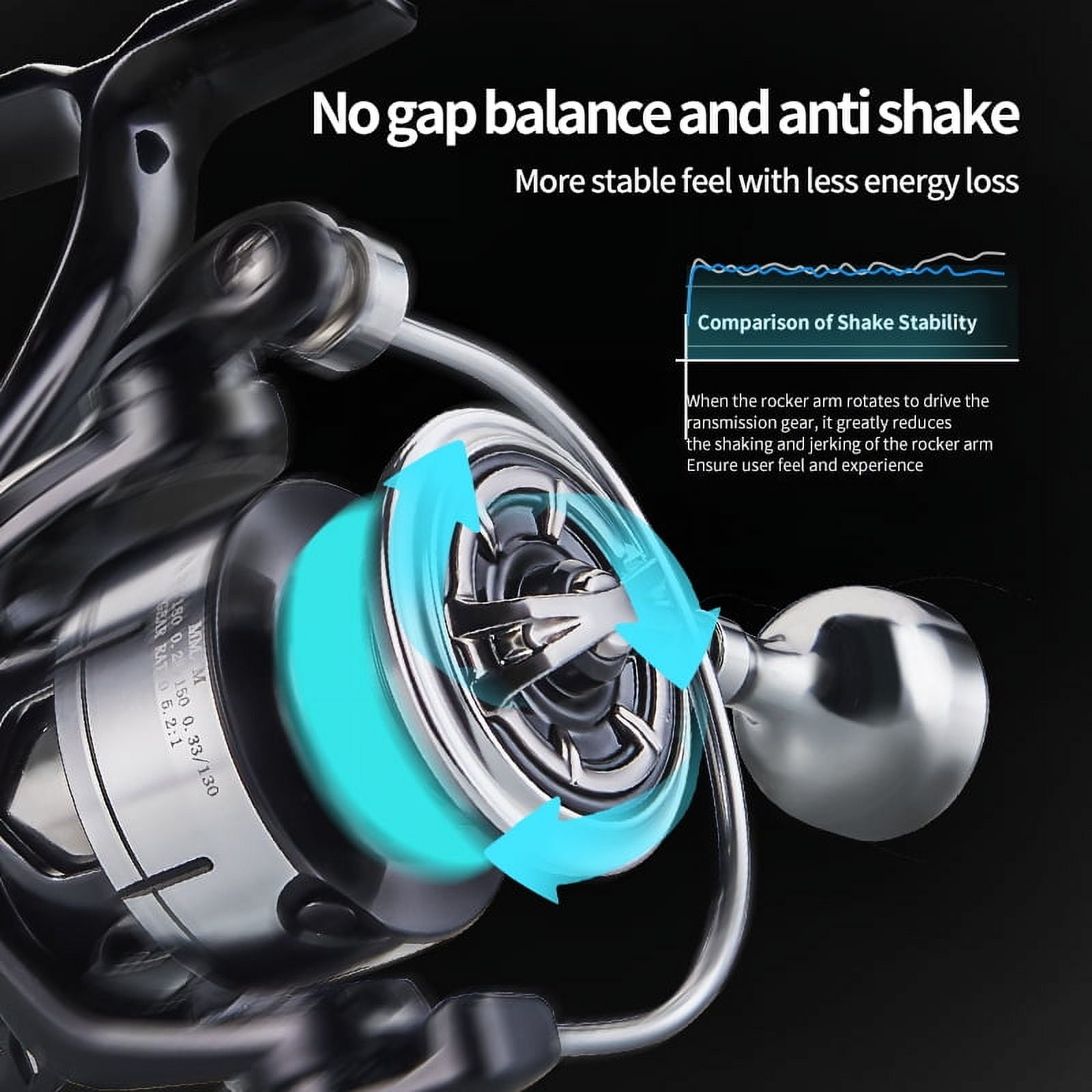DEUKIO New arrival Saltwater Fishing Reel Metal Ball Knob Spinning Reels 2000-7000 3+1BB 5.2:1 Max Drag 15KG Water-Proof Reels
