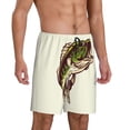 thumbnail image 2 of Zufioo Largemouth Bass Fish (3) Print Men's Short Pajamas, Home Wear Pocket Summer Pajamas-XX-Large, 2 of 6