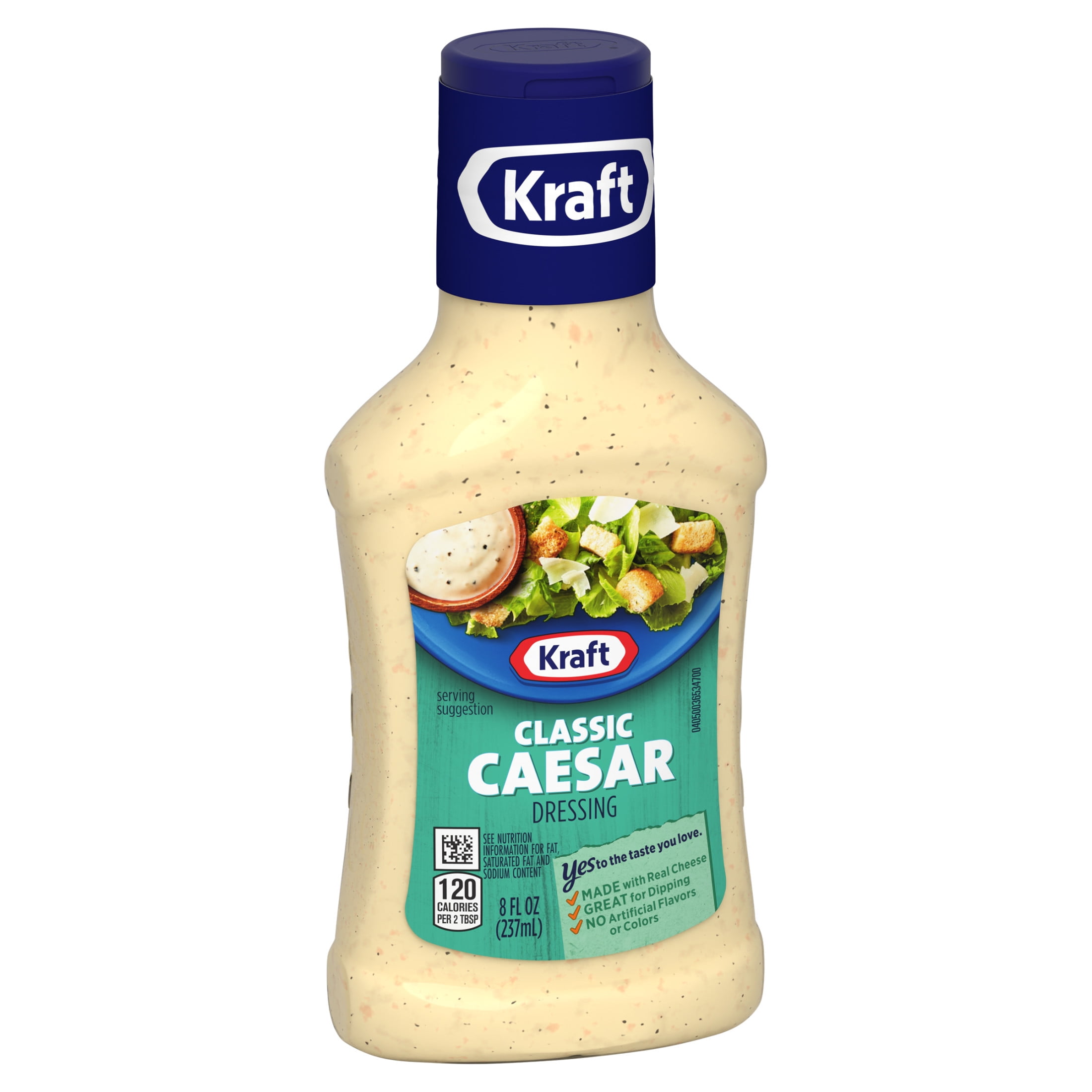 (9 pack) Kraft Classic Caesar Dressing, 8 fl oz Bottle, Casein Free