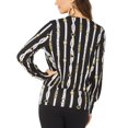 thumbnail image 2 of Thalia Sodi Women's Printed Surplice Blouson Top Black Size Medium, 2 of 3
