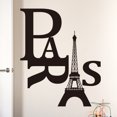 thumbnail image 1 of Adhesivos de pared con letras modernas de la Torre Eiffel de París, 48 x 58 cm, 1 of 3