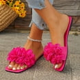 thumbnail image 1 of YOUYEDIAN Pantoufles de Maison pour Femmes Été Chaussures d'Intérieur Mignonnes Sandales Cool Sandales de Plage (Rose Vif), 1 of 7