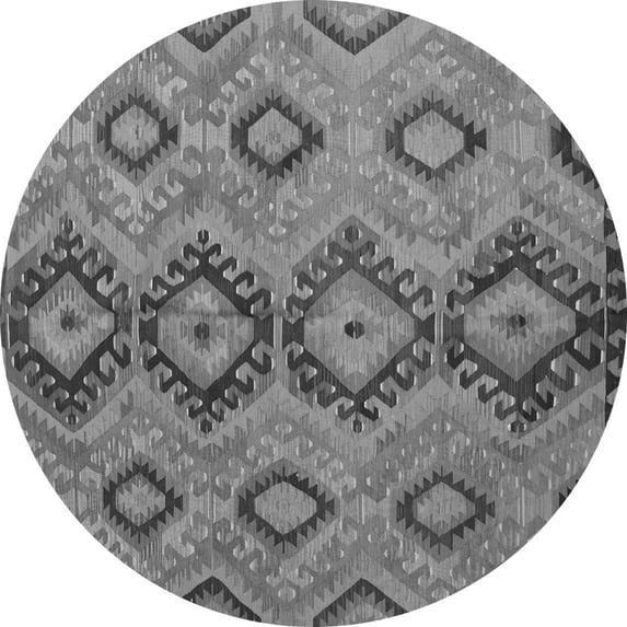 Ahgly Company Indoor Round Southwestern Gray Country Area Rugs, 8' Round