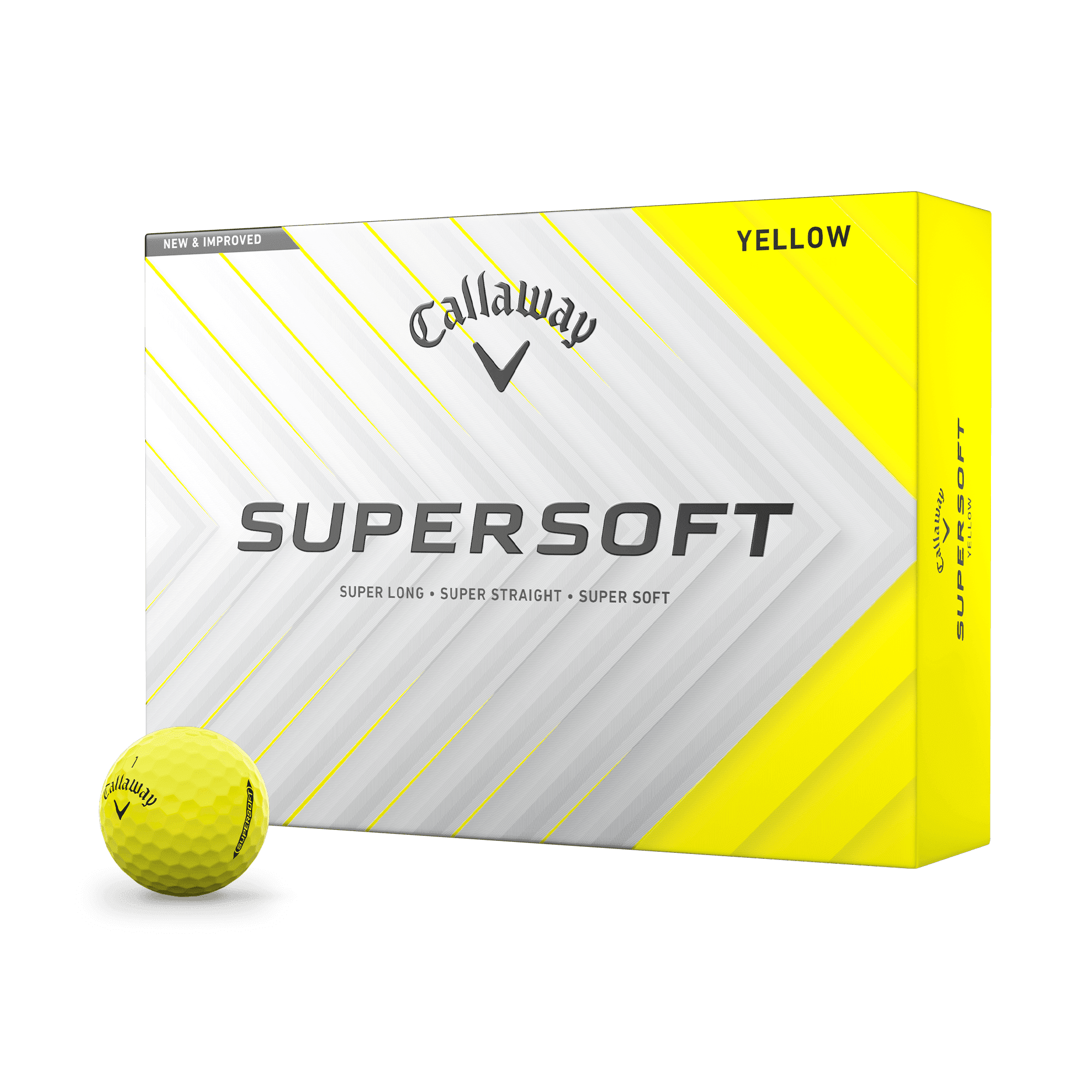Callaway SuperSoft 2025 Golf Balls 12pk, Yellow