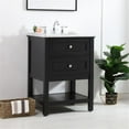 thumbnail image 2 of Elegant Decor Metropolis 24" Single Marble Top Bathroom Vanity in Black, 2 of 14
