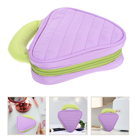 ETEREAUTY Lightweight Violet Cosmetic Bag with Large Capacity, Travel Makeup Organizer Pouch with Secure Zipper Closure