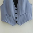 thumbnail image 6 of WOLLED Women's Slim Fit Vest Summer Casual Sleeveless Waistcoat with Short Blouse Design S-L, 6 of 9