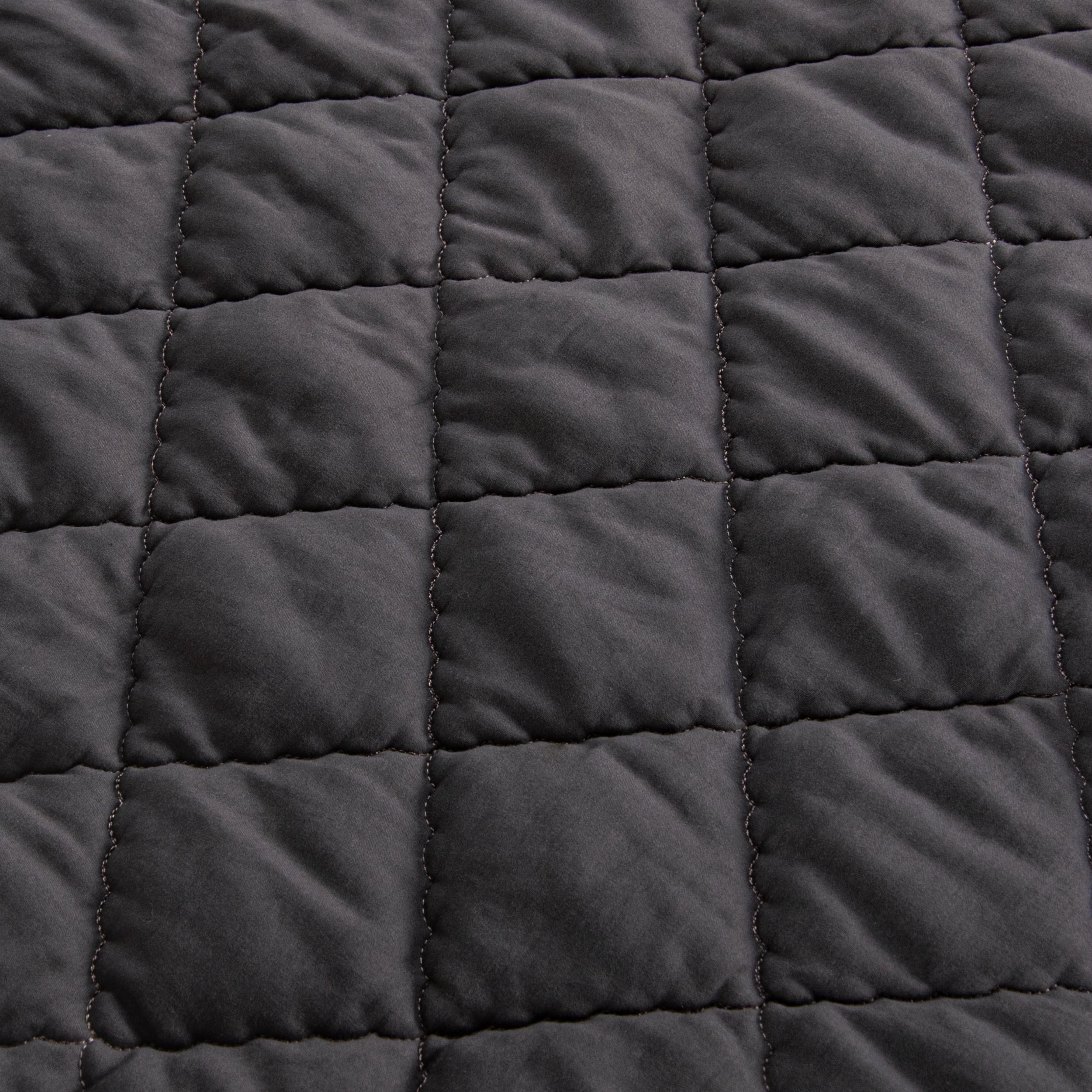 Organictune Microfiber Down Alternative Machine Washable Toddler Comforter, Super Soft and Lightweight Kids Crib Quilted Blanket for Stroller, Travel, Dark Gray, 43"x60"