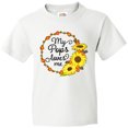 thumbnail image 3 of Inktastic My Pops Loves Me with Sunflower Wreath Youth T-Shirt, 3 of 5