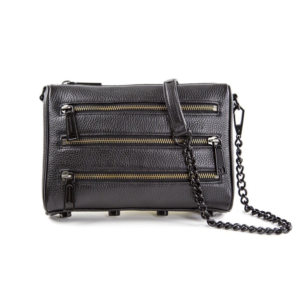 Rebecca Minkoff Mini 5 Zip Crossbody Bag, Black