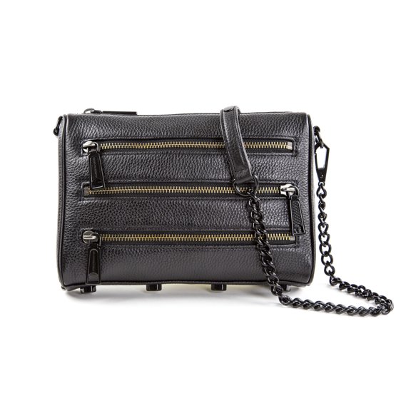 Rebecca Minkoff Mini 5 Zip Cross-body Bag, Black