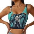 thumbnail image 1 of Balery Vintage Skull Beer Sujetadores deportivos con espalda cruzada para mujer, acolchados, sin costuras, de alto impacto, ideales para yoga, gimnasio, entrenamiento y fitness.-XX-Large, 1 of 8