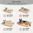 thumbnail image 2 of Exclusivo Mezcla Orthopedic Dog Bed with Washable Cover 42"x28", Jacquard Fluff Pet Sofa Bed with 2-Sided Bolsters for Large Dogs, Ivory, 2 of 9