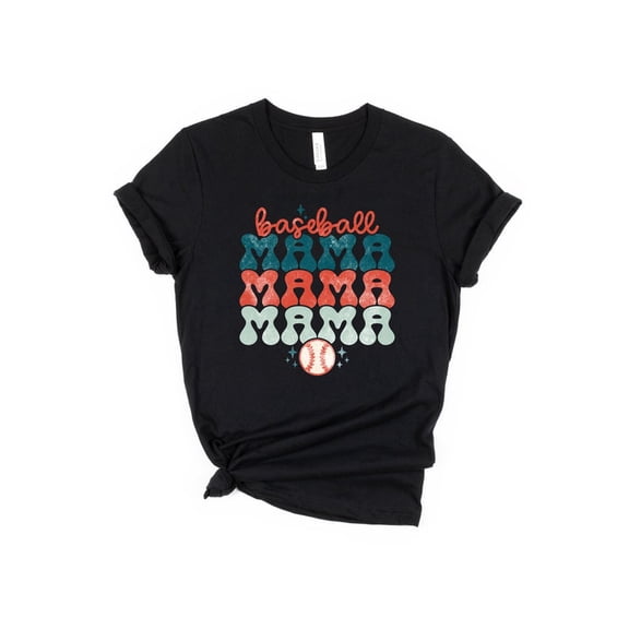 Unisex Baseball Mom Mother Day Sports T-Shirt Cotton Graphic Tee-All Size S-5Xl