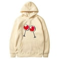 thumbnail image 5 of Plus Size Long Sleeve Hoodies for Women Fashion Crew Neck Unisex Sweatshirt with Pockets Casual Print Pullover Tops(Beige,XL), 5 of 5