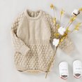 thumbnail image 4 of GiLiling Baby Girls and Boys Knit Romper - Cotton Long Sleeve Sweater Bodysuit for Daily Layering and Travel Wear (Khaki, 0-3 Months), 4 of 9
