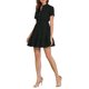 thumbnail image 5 of Vestido de camisa de manga corta con cuello rizado INSPIRE CHIC para mujer M Negro, 5 of 7