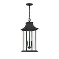 thumbnail image 2 of Hancock 3-Light Outdoor Hanging Lantern in Matte Black, 2 of 5