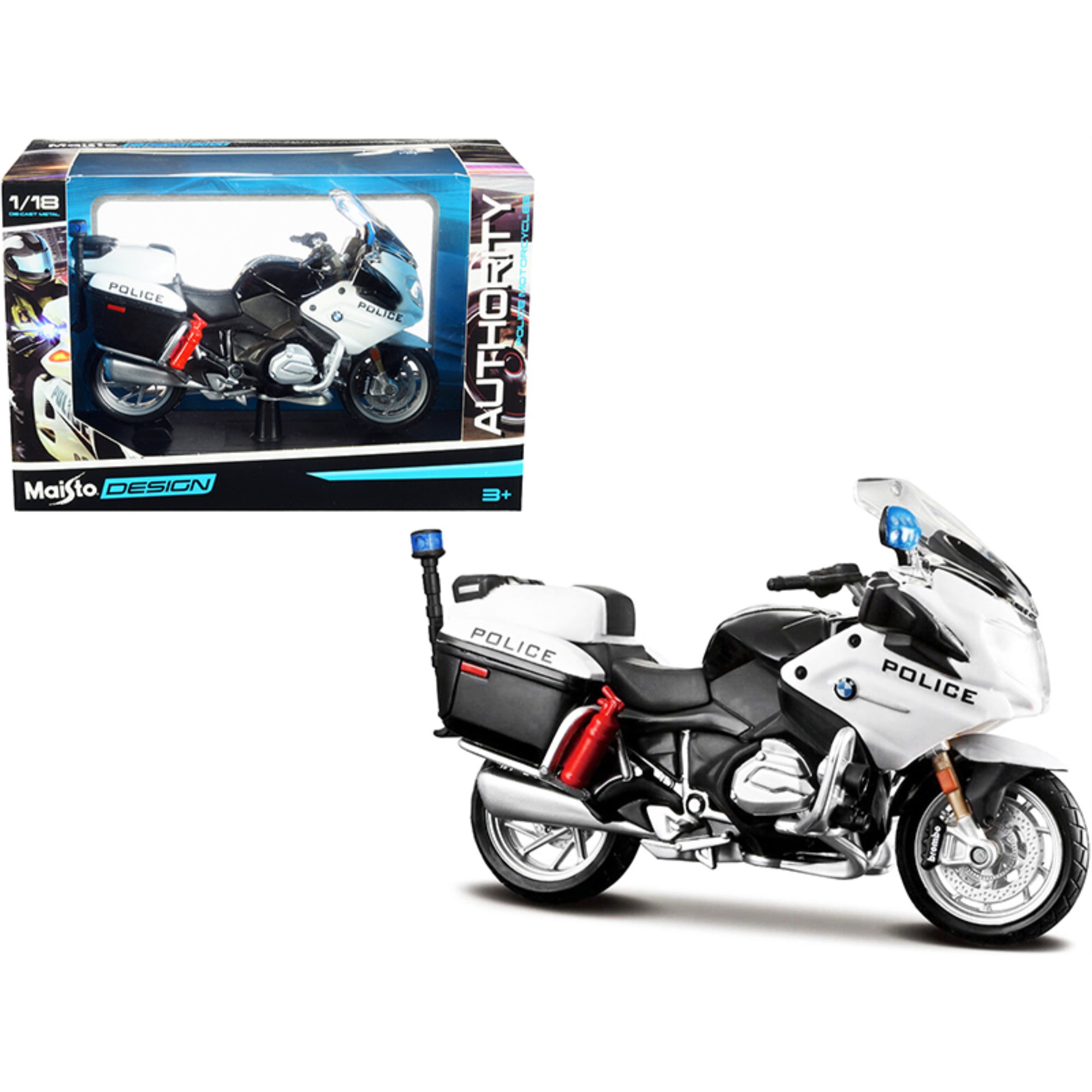 Maisto 4.5" BMW R 1200 RT CHP AUTHORITY POLICE MOTORCYCLE DIECAST MODEL 1:18 
