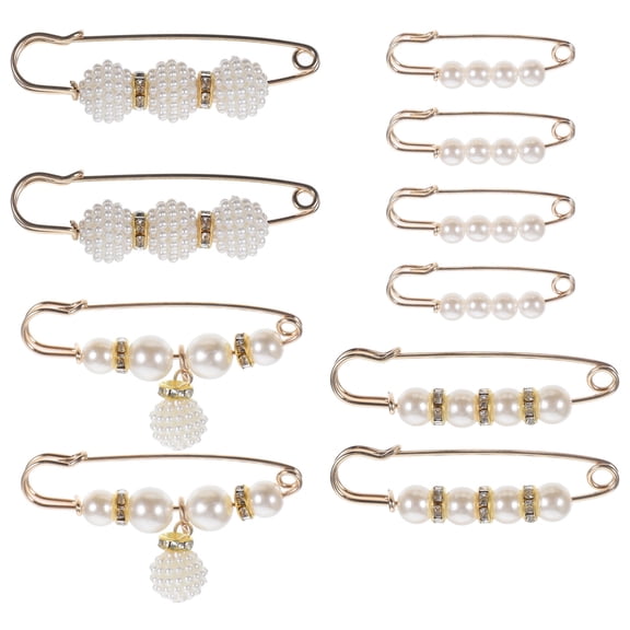 NICEXMAS  Multi Alloy Brooch Safety Pin for Decor and Waist Tightening 10Pcs