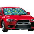 thumbnail image 2 of Fuzoiu Shark And Leaves Print Car Windshield Sun Shade,Block Uv Rays Sunshade,Foldable Front Window Sun Visor Protector for Car,SUV,Truck-Keep Vehicle Cool-Shark And Leaves, 2 of 8