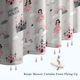 thumbnail image 6 of Unicorn Princess Castle Pattern Shower Curtain 36"x72" ,Bathroom Decorative Shower Curtains Set with 12 Hooks,Modern Waterproof Washable Shower Curtain, 6 of 6