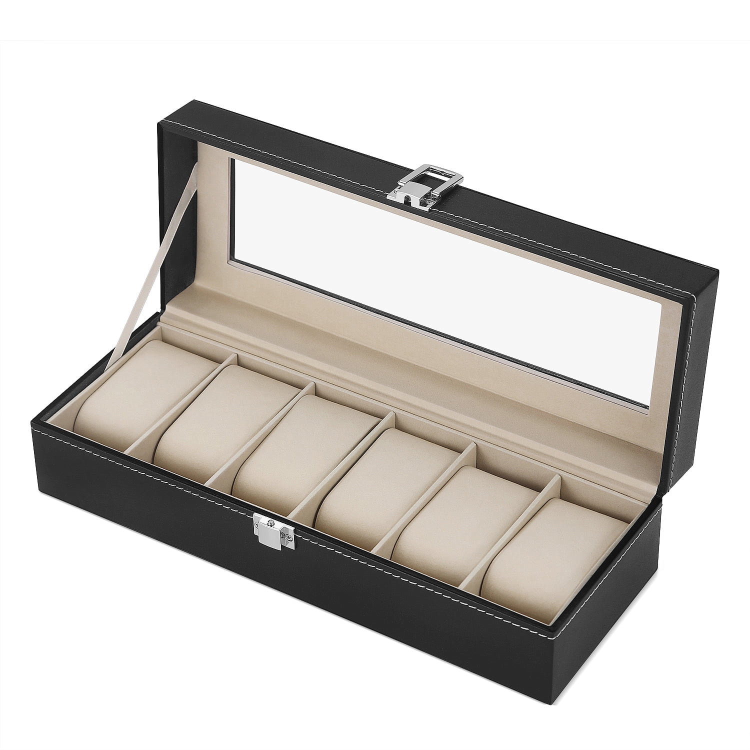 Flexzion Watch Box Organizer For Men And Women Jewelry Watch Case