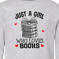 thumbnail image 4 of Inktastic Just a Girl Who Loves Books Long Sleeve Youth T-Shirt, 4 of 5