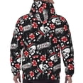 thumbnail image 3 of Bingfone Vintage Skull Casino Men's Drawstring Hoodie Long Sleeve Pocket Sweatshirts-4X-Large, 3 of 6
