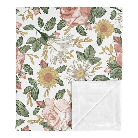 UPC: 0846480075097 | Vintage Floral Security Baby Blanket by Sweet Jojo Designs