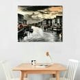 thumbnail image 2 of PRATYUS  Venice Skyline Wall Art Black and White Italy Cityscape Canvas Print Painting Buildings Grand Canal Landscape Pictures Modern Artwork for Office Living Room Decor 16x12in, 2 of 6