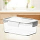 thumbnail image 5 of Dispensador de queso grande sellado, contenedor de almacenamiento para refrigerador con tapa abatible para organizar bloques, solución de almacenamiento para frutas frescas, jengibre, ajo y, 5 of 7