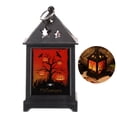 thumbnail image 3 of Lámpara De Linterna De Halloween Luz De Decoración De Halloween Retro Luz De Vela Sin Llama Luz Colgante Alimentada Por Batería Para El Hogar Jardín Fiesta Paisaje Mercado Castillo / Calabaza sonducket HA026596-03, 3 of 7