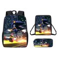 thumbnail image 1 of Sonic Backpack Two-Dimensional Cartoon Animation Primary School Bag Backpack Messenger Bag Pencil Bag Three-Piece Set, 1 of 1