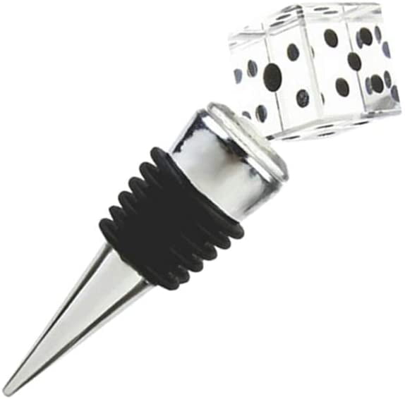 1 pc Wine Stopper Crystal Dice Design Creative Bottle Plug for Party Restaurant 
