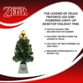 thumbnail image 3 of The Legend of Zelda Triforce LED USB-Powered Light-Up Desktop Holiday Tree, 3 of 8