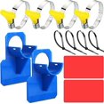 thumbnail image 1 of 2 juegos de soportes para tuberías de piscina, suelo de plástico, soportes para manguera de piscina con cinta y bridas para cables, abrazaderas de manguera de acero inoxidable, 1 of 5