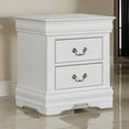 thumbnail image 6 of Ryla Nightstand- 2 Drawers- Solid Wood- Nickel Metal Handles, 6 of 6