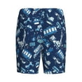 thumbnail image 2 of Haiem Blue Bus Men's Pajama Short with Soft Woven Cotton Elastic Waistband Sleep Short-Small, 2 of 9