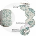 thumbnail image 5 of 54x78 Inch Shower Curtain Decorative Teal Green Spring Floral Bathtub Bath Curtains Fabric Waterproof Bathroom Decor Retro Farmhouse Summer Botanical Small Stall Shower Curtain Set with 12 Hooks, 5 of 6