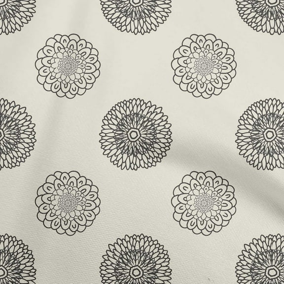 oneOone Viscose Chiffon Light Yellow Fabric Florals Sewing Material Print Fabric By The Yard 42 Inch Wide