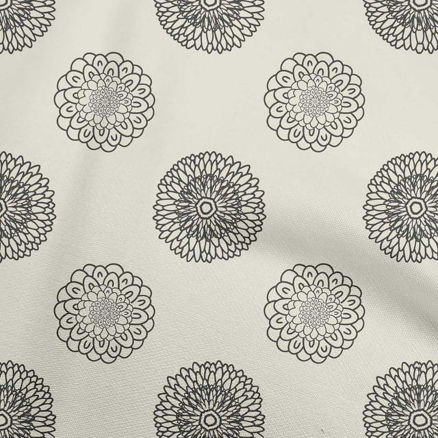 oneOone Viscose Chiffon Light Yellow Fabric Florals Sewing Material Print Fabric By The Yard 42 Inch Wide
